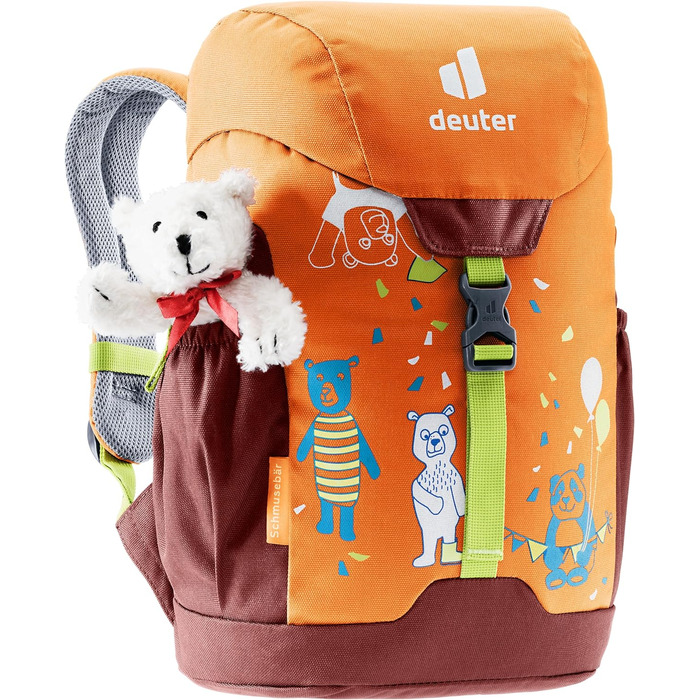 Дитячий рюкзак Deuter Cuddly Bear (8 л) лімітована серія з ведмедиком Тедді (мандарин-секвоя)