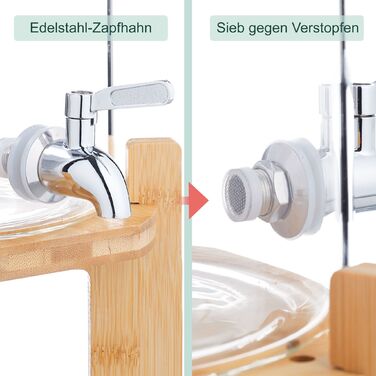 Дозатор для напоїв Relaxdays для холодних та гарячих напоїв