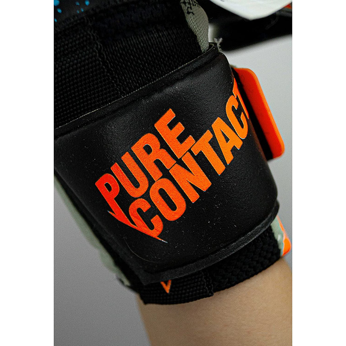 Воротарські рукавички Reusch унісекс для дорослих Pure Contact Fusion з чудовим зчепленням і внутрішнім швом крою 10 зеленого / оранжевого кольору