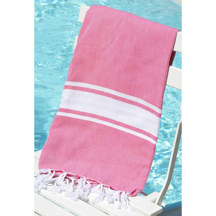 Хамам рушник великий XXL-сіль Пляжна простирадло Пляжний рушник XL Хаммам банний рушник рушник для сауни Тканина - 100 бавовна Oeko-Tex - високоякісні халати для хамама справедливої торгівлі (100x200, рожевий)