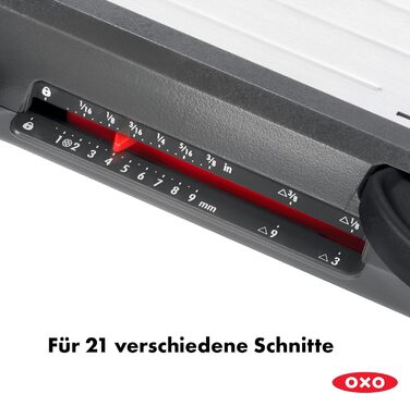 OXO Good Grips Професійний овочевий та фруктовий слайсер 2.0 з японської сталі, сірий, для кухні