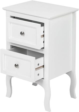 Тумбочка Alightup Side Table біла, скандинавська тумбочка з 2 ящиками, 40x30x60 см (2x)