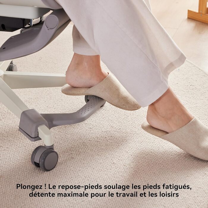 Ергономічне крісло Musso E80 Muse FemmePosture™ для жінок - регулювання спинки до 135°, 3D-підтримка попереку, 17см 4D-підголівник, висувна підніжка, регулювання глибини та висоти сидіння, регульовані підлокітники (Сірий)