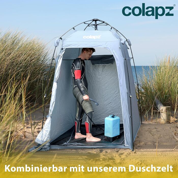 Портативна кемпінгова душ Colapz з акумулятором та помпою – перезаряджувана душ для кемпінгу, автодому, вана, автомобіля та домашніх тварин (душ з підігрівом)