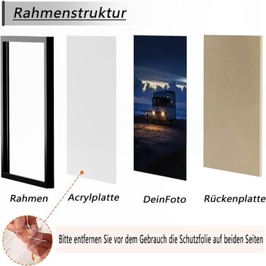 Набір фоторамок 50x70 см (3 шт.) Чорні, дерев'яні рамки для фото, картин, постерів 50х70 см