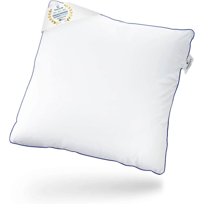 Подушка 60x60 inSPIRO від переможця премії Innovation Award Ergonomics 2022, Найкраща ергономічна подушка для сну, підходить для тих, хто спить на боці, на спині та на животі, оптимальна подушка для шийної шиї 60 x 60