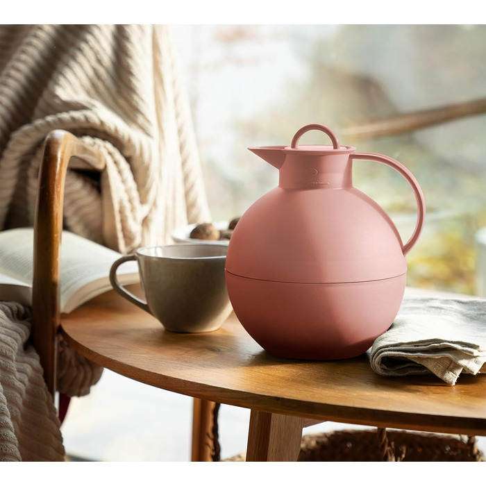 Термос Alfi Kugel 0.94л, 940 мл, Ash Rose - термоізоляційна керамічна колба, поворотний замок, дизайнерський, BPA-free