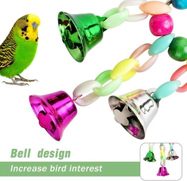 Іграшки для птахів JasCherry качелі для тренувань 10 шт різнокольорові