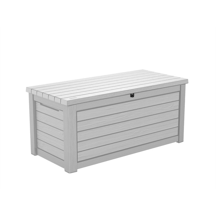 Ящик для зберігання садовий Koll Living Gartenbox 623 л, білий - міцний, з газовими амортизаторами, витримує до 272 кг