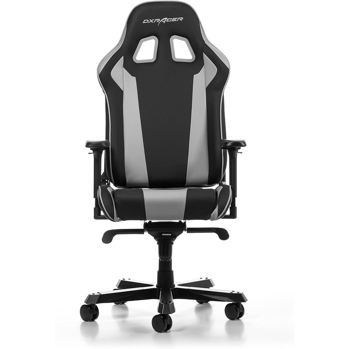 Ігрове крісло DXRacer King K99, шкірозамінник, чорно-сірий, до 200 см