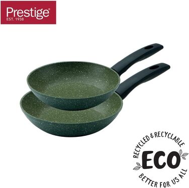 Екологічно чистий набір для сковороди PRESTIGE Індукційна сковорода 20/24 см з антипригарним покриттям на рослинній основі-перероблена