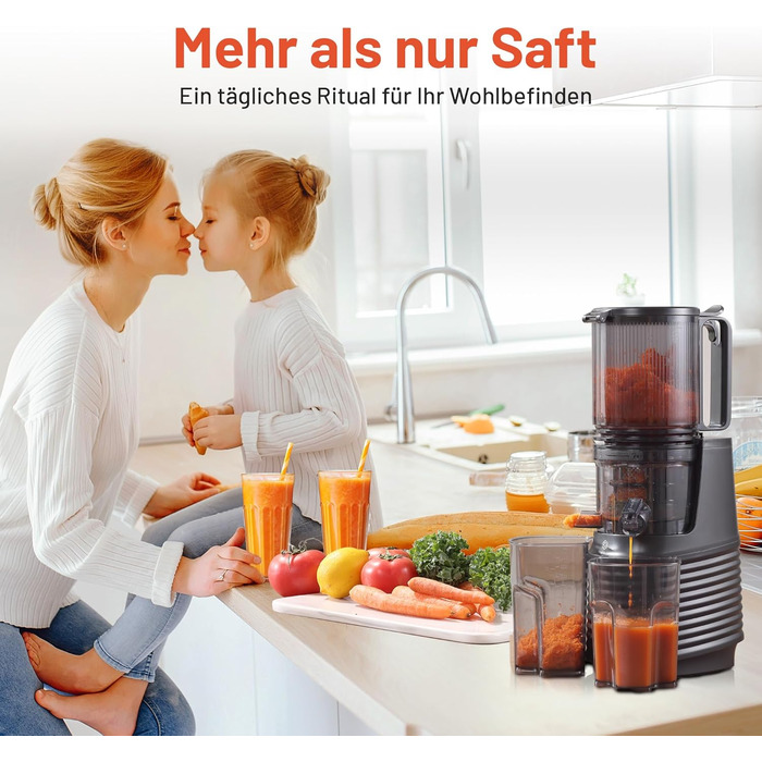 Професійний шнековий соковичавник Slow Juicer Pro для цілих фруктів та овочів – тиха робота, легке очищення, з рецептами