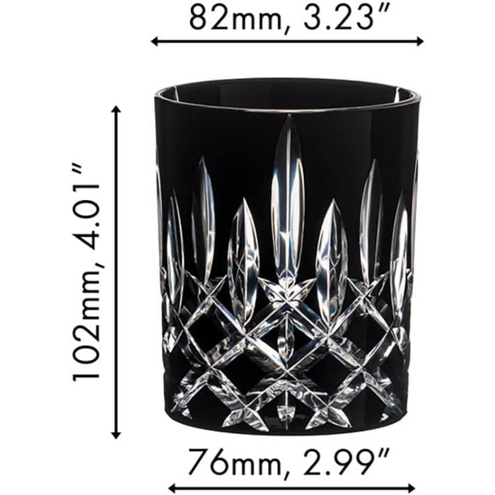 Кольорові келихи для віскі в індивідуальній упаковці, кришталевий скляний стакан для віскі, 295 мл, (чорний)