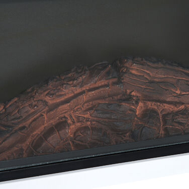 Електрокамін HOMCOM з обігрівом, електричний камін з LED-ефектом полум'я, декоративний камін потужністю 600/1200 Вт, електрична імітація каміна/вогнища, білий