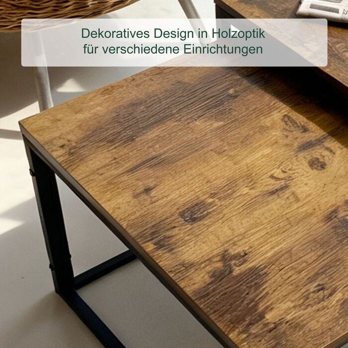 Набір столиків Relaxdays - 2 шт. в індустріальному стилі