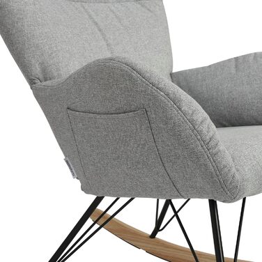 Шоукель-крісло Vielllliving для спальні, 150 кг, темно-сірий, Garu, 93.5x100x55 см