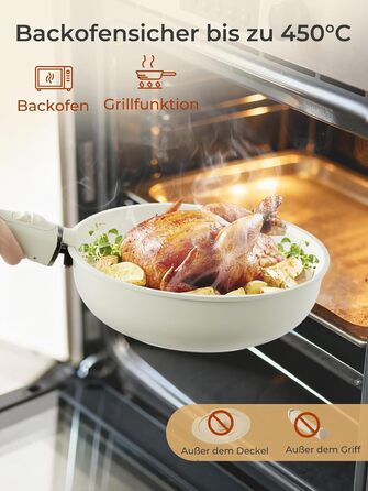 Набір посуду 17 предметів з антипригарним покриттям, індукційний, з керамічним покриттям, сумісний з духовкою, безпечний для миття в посудомийній машині, без PFOA/PFOS