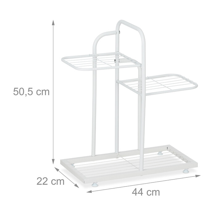 Relaxdays White Plant Stand 3 яруси