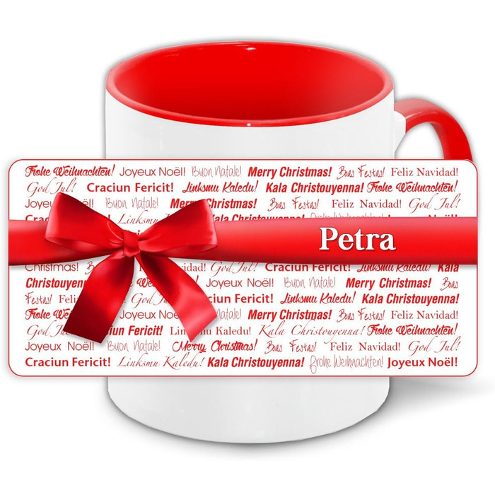 Різдвяна кружка Петра - мотив 3 - Щасливого Різдва багатьма мовами