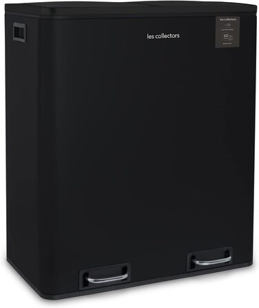 Сміттєвий бак Les Collectionneurs Sensor №1012, 69л, 3 відсіки (47+11+11л), автоматичне відкривання, інфрачервоний датчик, тиха кришка, дизайн (чорний)