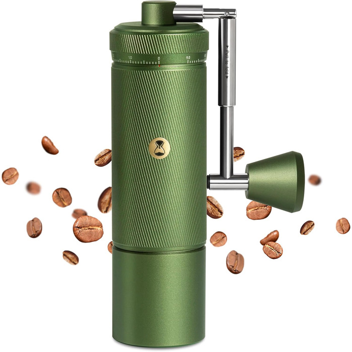 Ручна кавомолка TIMEMORE Chestnut з металевим корпусом, шліф Kegelschliff S2C, для еспресо та френч-пресу, чорна