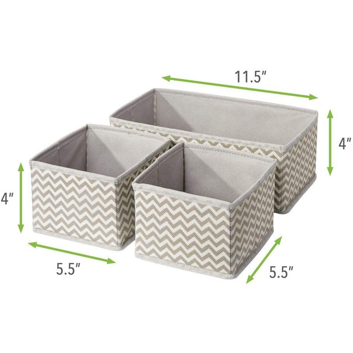 Комплектна тканинна коробка для шафи або ящика-ідеальна коробка для зберігання білизни, ременів, аксесуарів і т. д. - гнучкий, 6-
