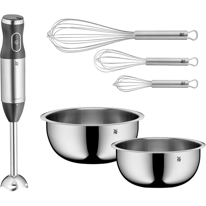 Набір кухонних мисок WMF Function Bowls, 2 шт., діаметр 22 та 24 см, Cromargan нержавіюча сталь, багатофункціональні (для замішування, салатів, подачі), стакові миски