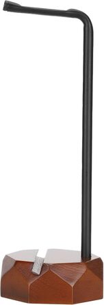 Підставка для навушників з дерева, чорний горіх, з силіконовими подушечками. Стильна та надійна для дому, офісу, студії, спальні або кімнати з телевізором