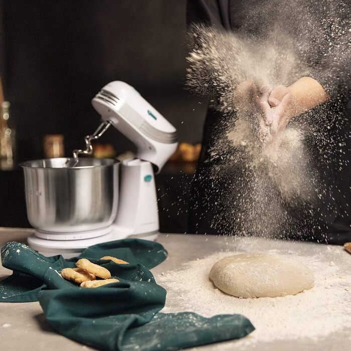 Кухонний комбайн Cecotec Cecomixer 250W з нержавіючої сталі, 3л, 5 функцій, 6 швидкостей, білий