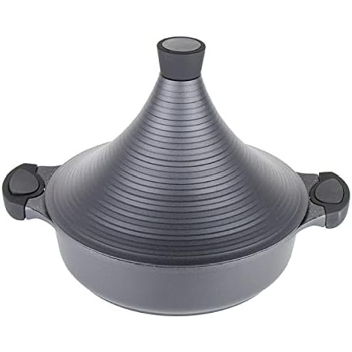 Тажин агадірський, 32 см, кераміка, чорний - для приготування марокканських страв