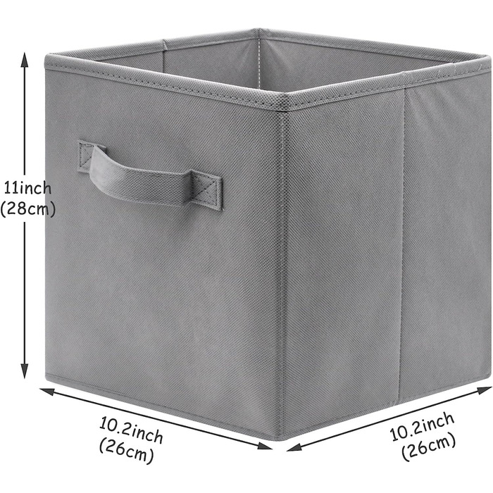 Складаний ящик для зберігання Sosayet з 4 упаковок, ящик для зберігання розміром 26 х 26 х 28 см, куб для зберігання, складаний ящик, Органайзер Бо