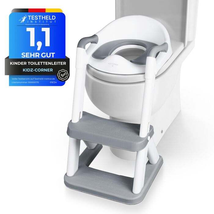Дитячий унітаз-сходи KidzCorner з регульованою висотою, складаний, для привчання до горщика та як підніжка