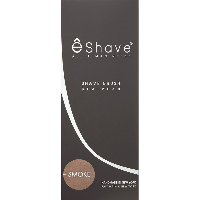 Щітка eShave White Badger Brush (дим)