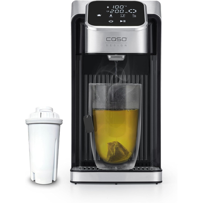 CASO HW 770 Advanced: Диспенсер гарячої води з фільтром, 13 температурних режимів (40-100°C), функція пам'яті, економія енергії до 50%