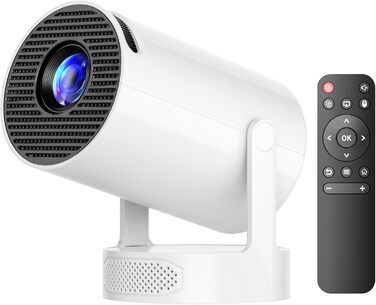 Портативний проєктор Mini Beamer з динаміком, підтримка 1080P/4K, Auto Keystone, WiFi 6, Bluetooth 5.0, 220° обертання, для домашнього кінотеатру та використання на вулиці