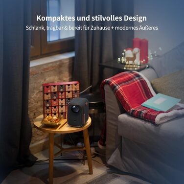 WEMAX Mini проєктор: 4K, 1080p, Smart, Dolby Audio, WiFi, Bluetooth. Підтримка Netflix та Google TV для дому та на вулицю