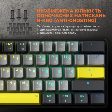 Клавіатура механічна бездротова GamePro Asgard Fenrir (MK130G Pro)