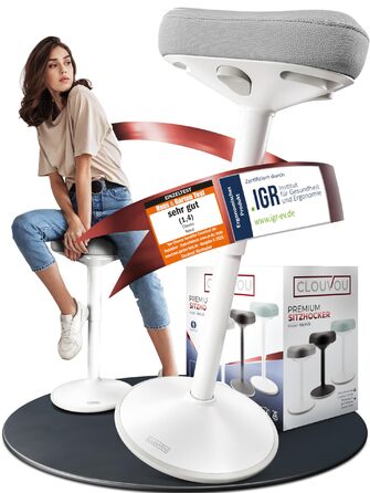 Ергономічний офісний стілець Nexus з регулюванням висоти 57-82 см, антрацит. Стілець-гойдалка для підтримки спини, ергономічна підставка для роботи стоячи