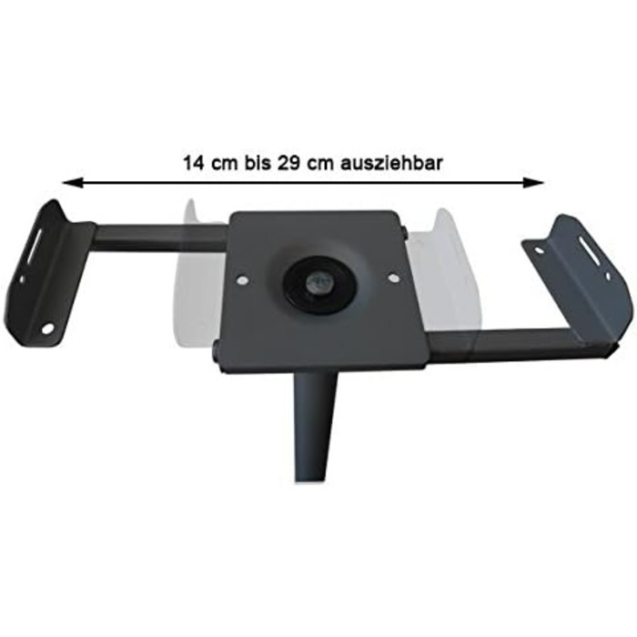 Підставка для колонок з металу, 2 шт. - регульована висота, з кабелепроводом, чорний колір, модель BS16B