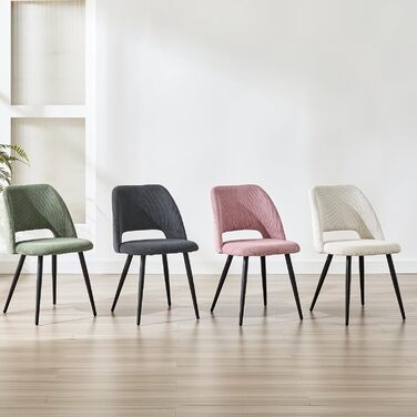 Набір з 4-х обідніх стільців, зелені, крісло-відпочивальник, для вітальні, кухні, спальні, залу. М'який стілець з незалежними ніжками, кОрдовий, для обідньої кімнати.