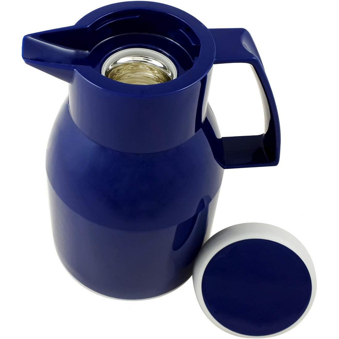 Термос Wash Thermoskanne 1L з подвійними стінками, блакитний - зберігає гаряче та холодне до 6 годин, щільний кришка, придатний для миття в посудомийній машині