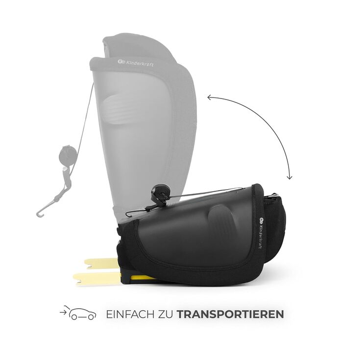 Автокрісло Kinderkraft FIX2GO i-Size 76-150 см (15 міс - 12 років), ISOFIX, Top Tether, SPS+, H-GUARD+, сіре (Black)