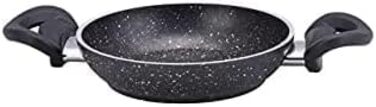 Абрикос органічний граніт Мега чорний з 9 предметів з кришкою-набір каструль з кришкою-набір каструль-з антипригарним покриттям - зі зливним д