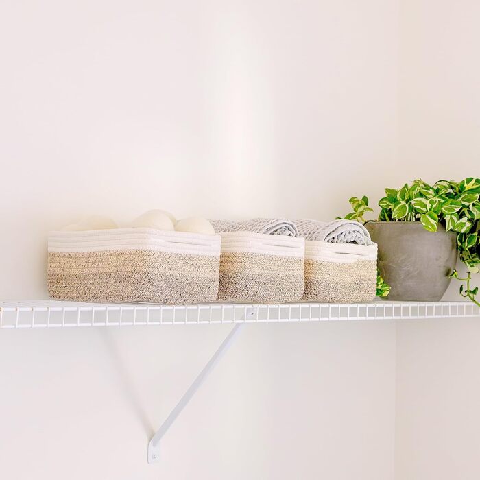 Органайзери для полиць NaturalCozy, прямокутні, 30 x 20,3 x 11,4 см, зелені (3 шт.)