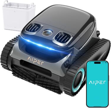 Робот-пилосос для басейну AIPER Scuba S1 Pro: автоматичне очищення дна, стін та водної лінії, розумна навігація, акумулятор до 180 хвилин, для басейнів до 200 м²