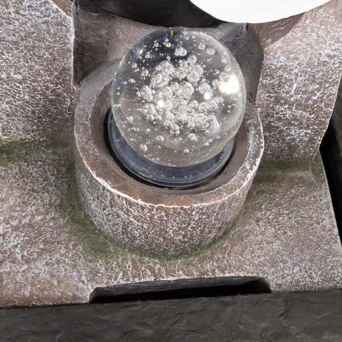 Світлодіодний критий фонтан настільний фонтан зі скляною кулею декоративний водоспад для дому та офісу