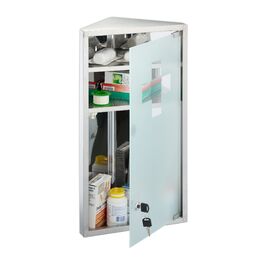 Шафка для медикаментів Relaxdays зі скляними дверцятами