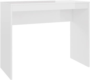 Письмовий стіл Комп'ютерний стіл Офісні меблі Офісний ПК Стіл Робочий стіл Офісний стіл Ноутбук Стіл Консоль Стіл 90x40x72 см Інженерна деревина (білий глянець)