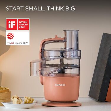 Кухонний комбайн Kenwood MultiPro Go FDP22.130GY: компактний, 650 Вт, 1.3 л, для нарізки, натирання, пюрування та замішування тіста, блакитний (Express Serve)