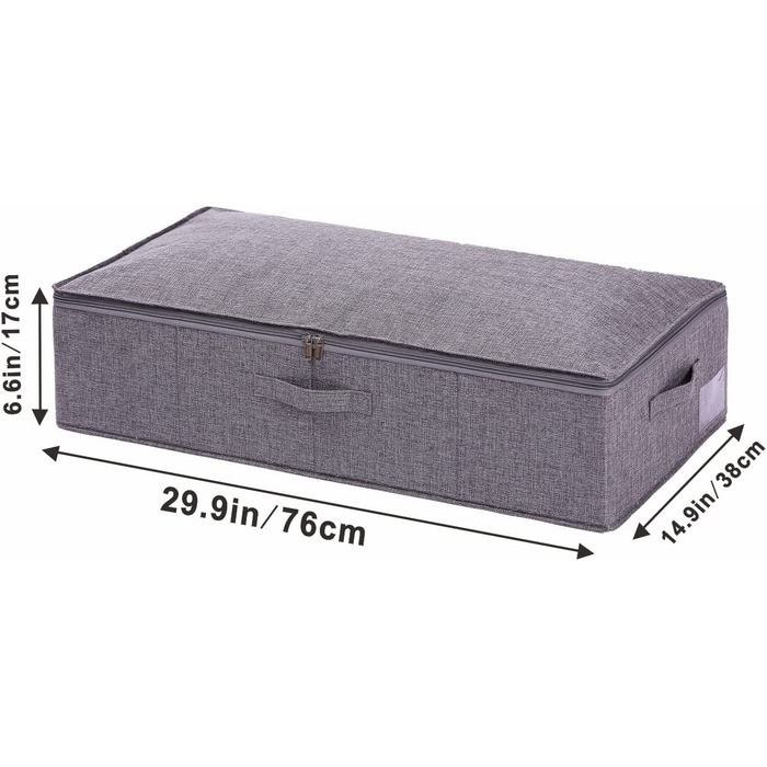 Сумка для зберігання комода під ліжком об'ємом 50 л, органайзер для гардероба з тристоронніми ручками, міцний матеріал F